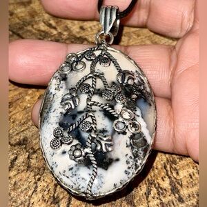 Dendritic Agate Pendant 2 1/4”
